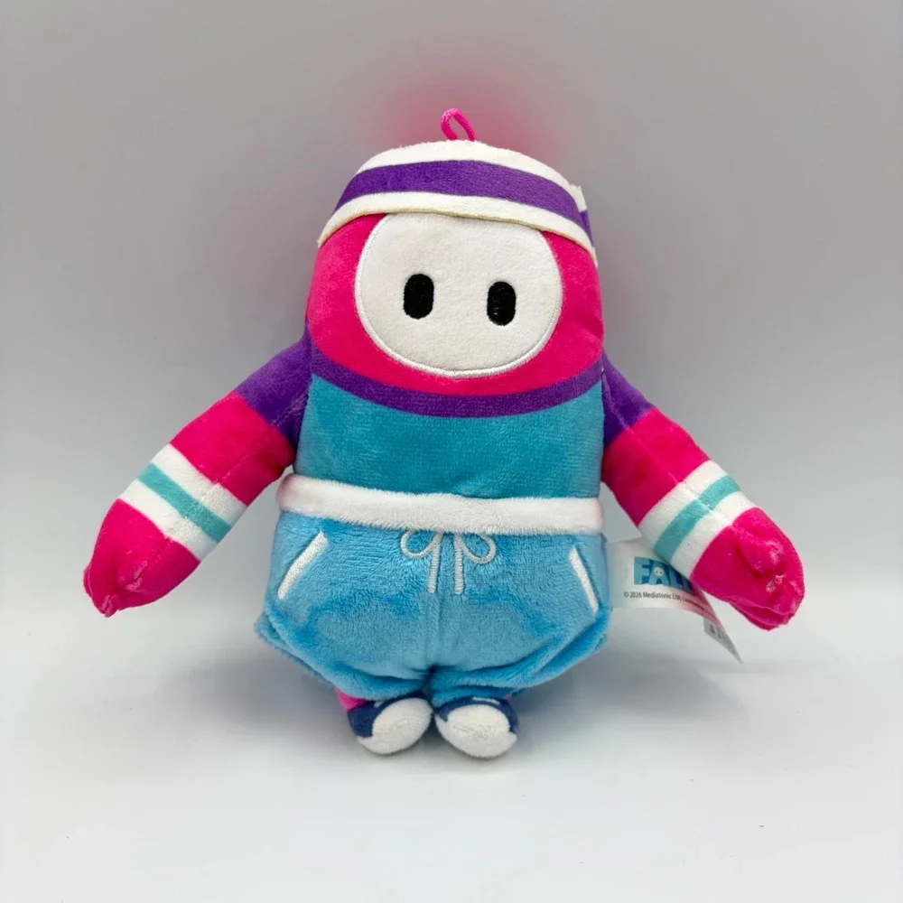 Fall Guys ROOKIE Costume 8 in Pink Blue Tracksuit Stuffed Toy Plush